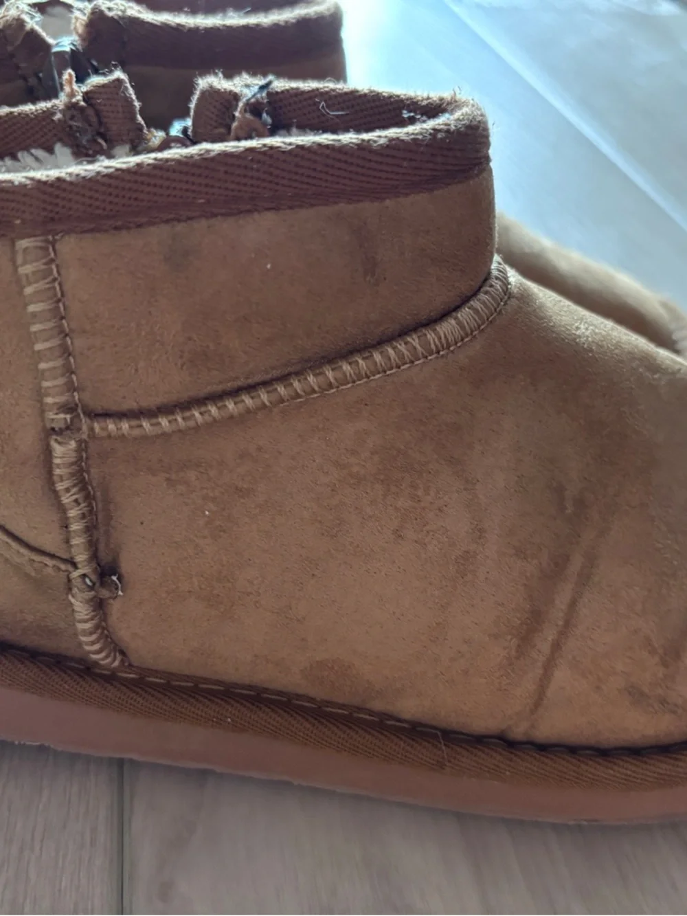 MIA Kids Tan Suede Slip-On Ankle Boots